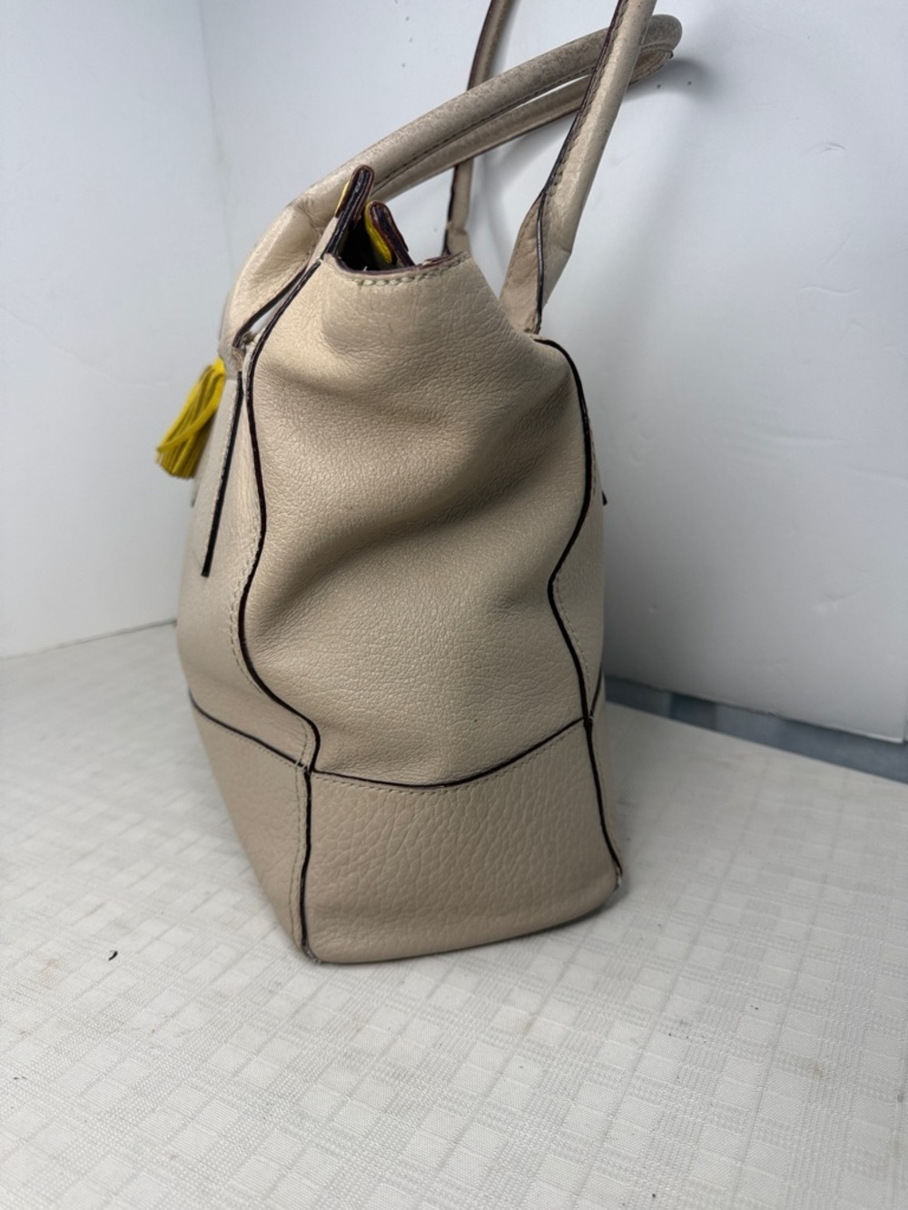 $448 Kate Spade LARGE SOUTHPORT AVENUE LINDA LEATHER TOTE sand pearl donovan tan - Picture 2 of 11